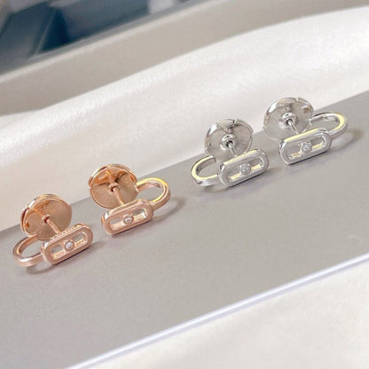 [Okajuri Jewelry]CREOLES MOVE UNO MINI 1 DIAMOND EARRINGS