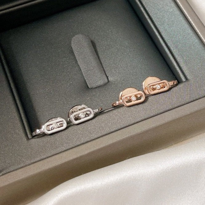 [Okajuri Jewelry]CREOLES MOVE UNO MINI 1 DIAMOND EARRINGS