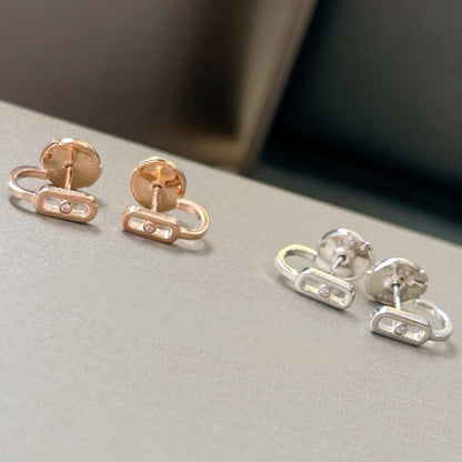 [Okajuri Jewelry]CREOLES MOVE UNO MINI 1 DIAMOND EARRINGS