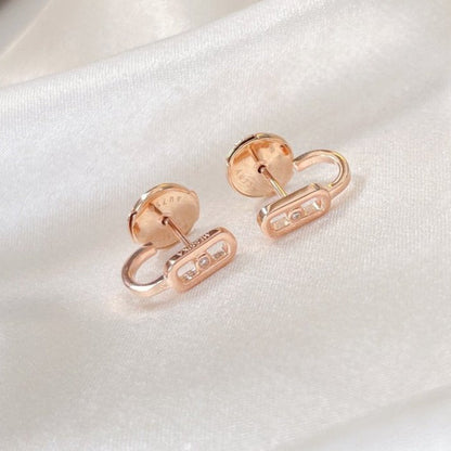 [Okajuri Jewelry]CREOLES MOVE UNO MINI 1 DIAMOND EARRINGS