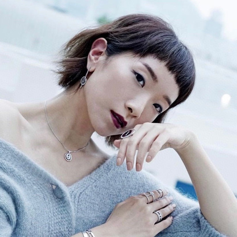 [Okajuri Jewelry]LUCKY MOVE ARROW PINK GOLD DIAMOND EARRINGS