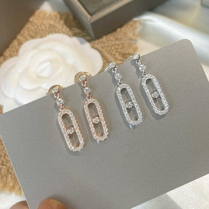 [Okajuri Jewelry] DORMEUSES MOVE UNO DIAMOND EARRINGS