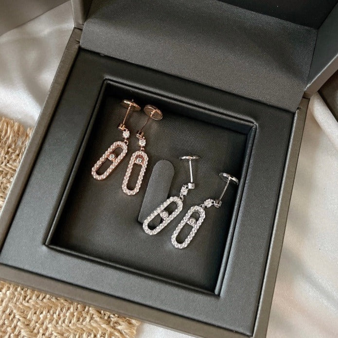 [Okajuri Jewelry] DORMEUSES MOVE UNO DIAMOND EARRINGS