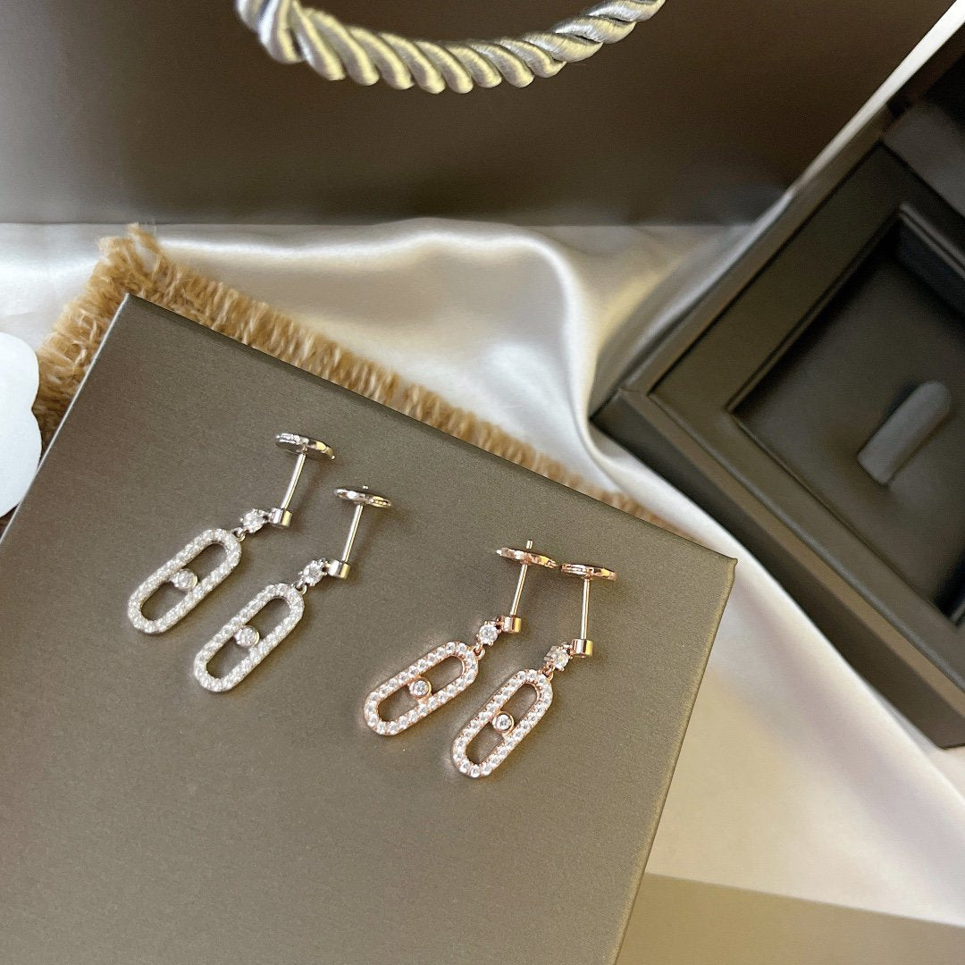 [Okajuri Jewelry] DORMEUSES MOVE UNO DIAMOND EARRINGS