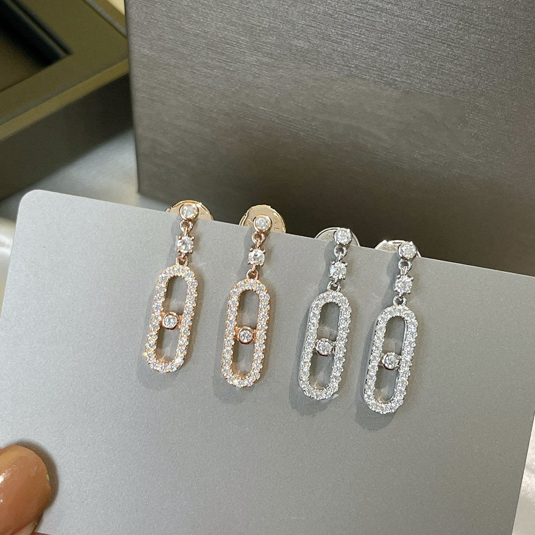 [Okajuri Jewelry] DORMEUSES MOVE UNO DIAMOND EARRINGS
