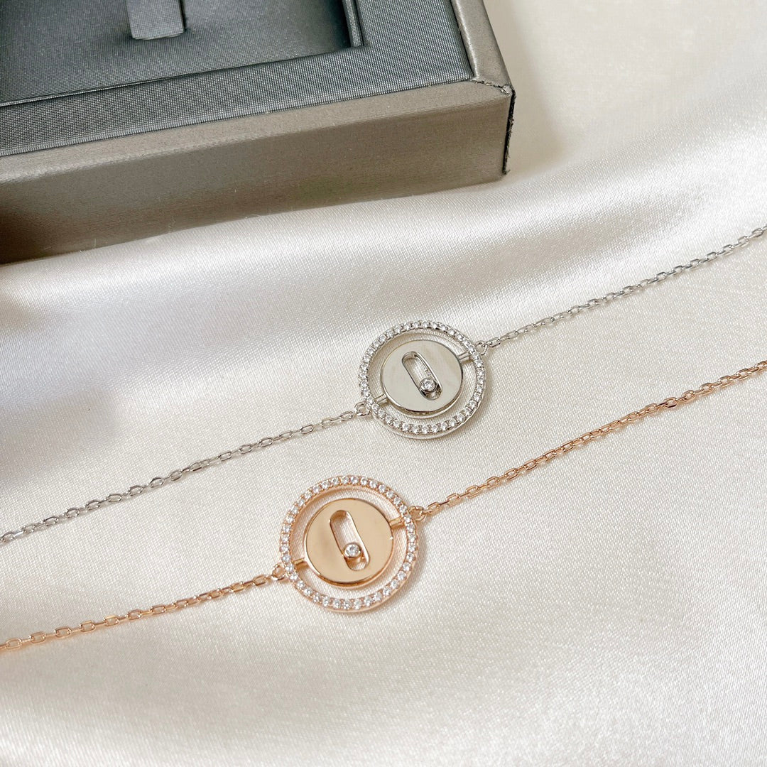 [Okajuri Jewelry]LUCKY MOVE PAVED DIAMOND BRACELET