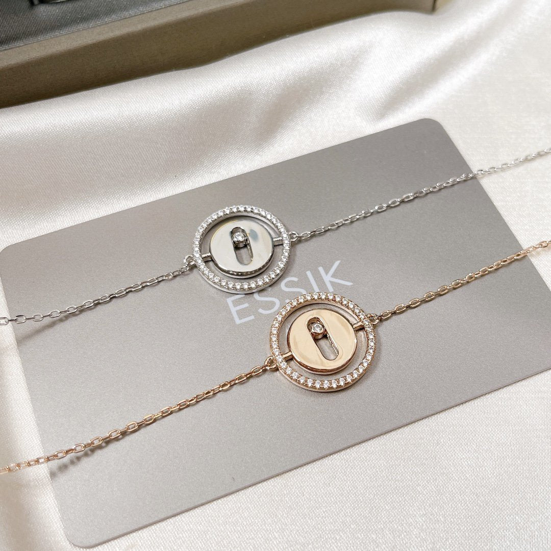 [Okajuri Jewelry]LUCKY MOVE PAVED DIAMOND BRACELET
