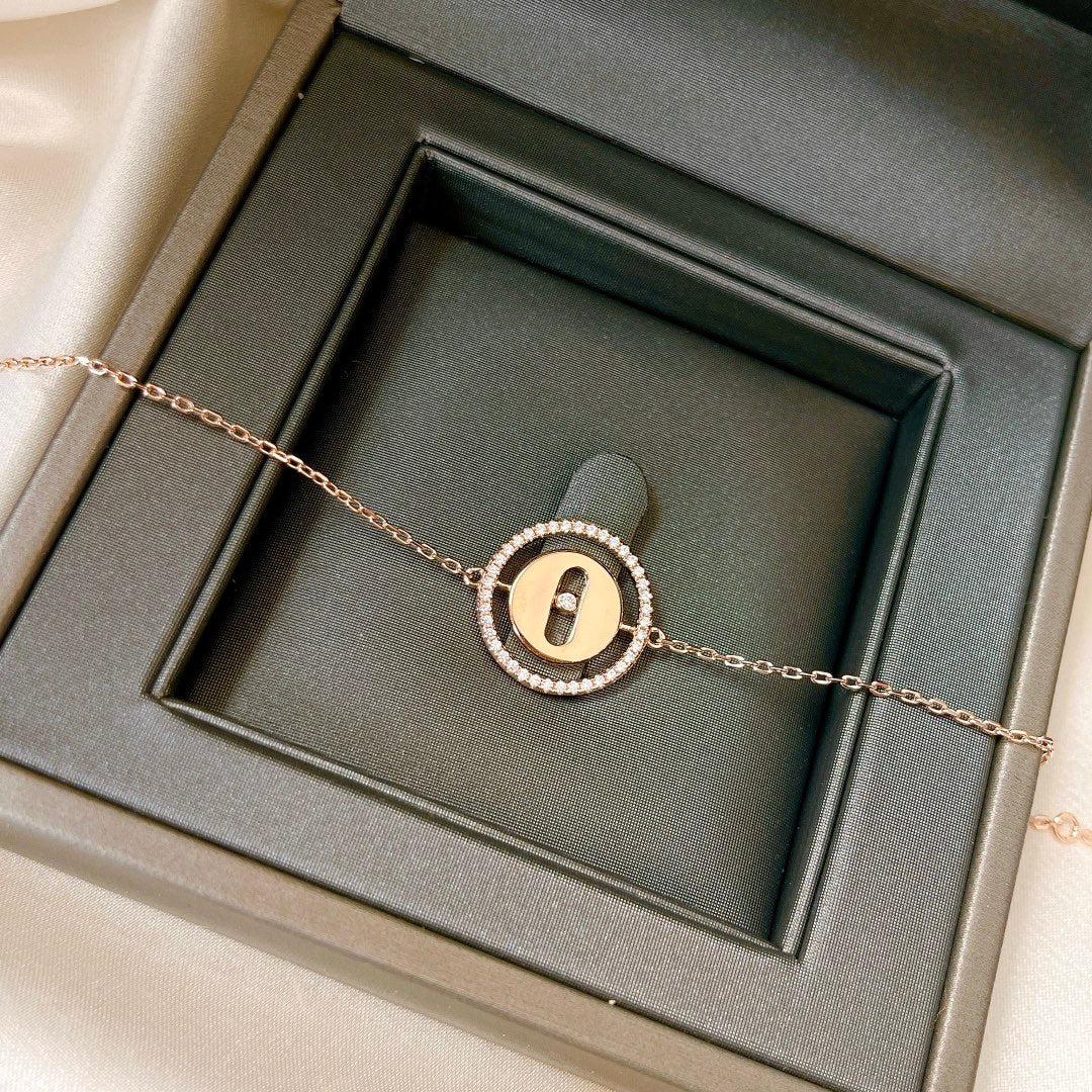 [Okajuri Jewelry]LUCKY MOVE PAVED DIAMOND BRACELET