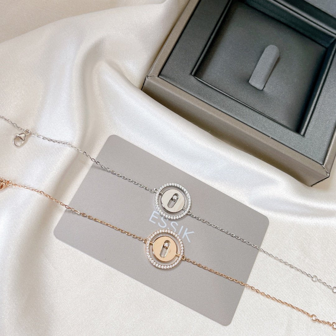 [Okajuri Jewelry]LUCKY MOVE PAVED DIAMOND BRACELET
