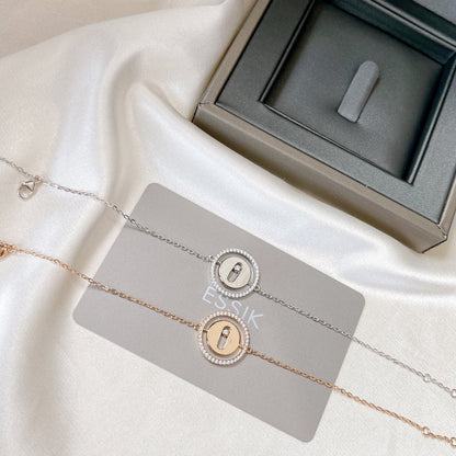 [Okajuri Jewelry]LUCKY MOVE PAVED DIAMOND BRACELET