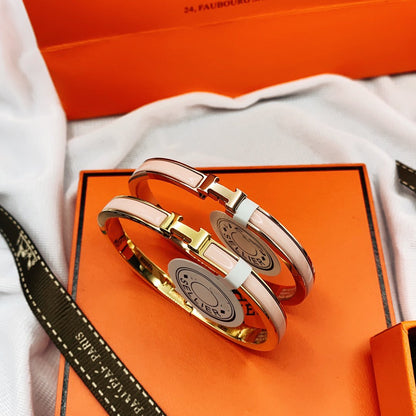 [Okajuri Jewelry]CLASSIC HM CLIC  PINK 8MM ENAMEL BRACELET