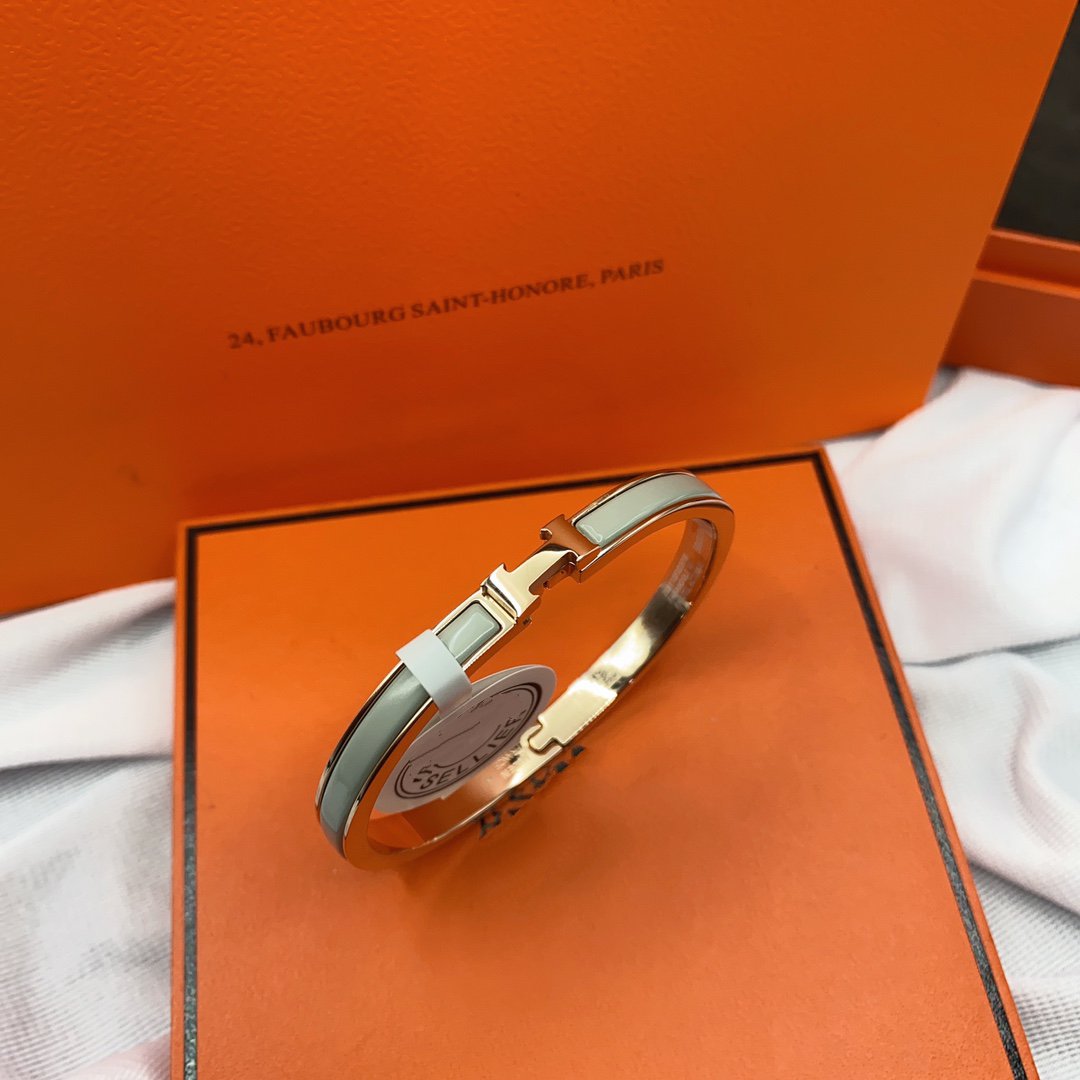 [Okajuri Jewelry]CLASSIC HM CLIC GREEN 8MM ENAMEL BRACELET