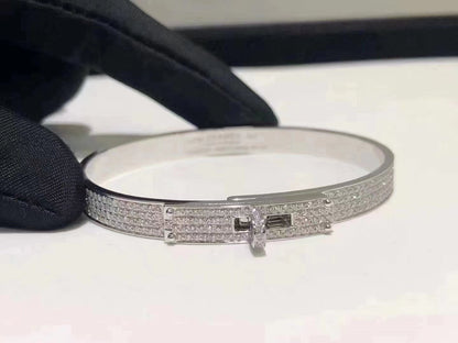 [Okajuri Jewelry]HM KELLY BRACELET IN SILVER AND FULL PAVE DIAMOND
