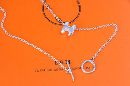 [Okajuri Jewelry]HM NECKLACE H LETTER OVAL SERIES