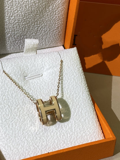 [Okajuri Jewelry]HM CLIC YELLOW ENAMEL GOLD NECKLACE
