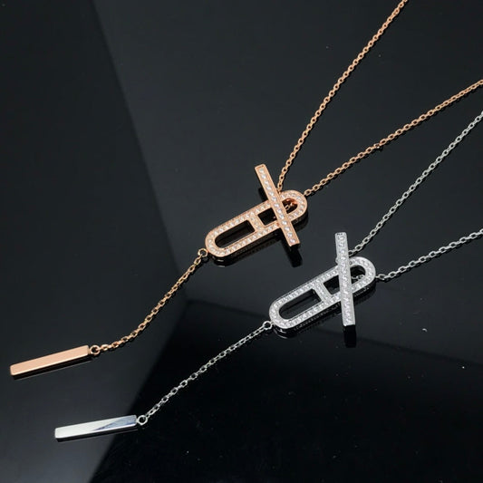[Okajuri Jewelry]HM NECKLACE PLATINUM ROSE GOLD DIAMOND