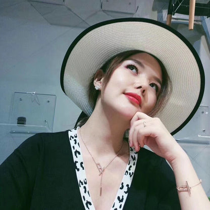 [Okajuri Jewelry]HM NECKLACE PLATINUM ROSE GOLD DIAMOND