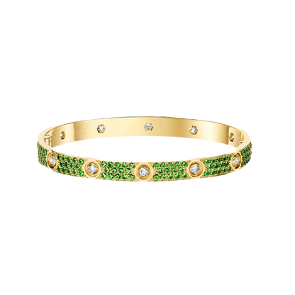 [Okajuri Jewelry] 2026 PAVE GEMSTONE LOVE BRACELET 6.1MM 10 DIAMONDS