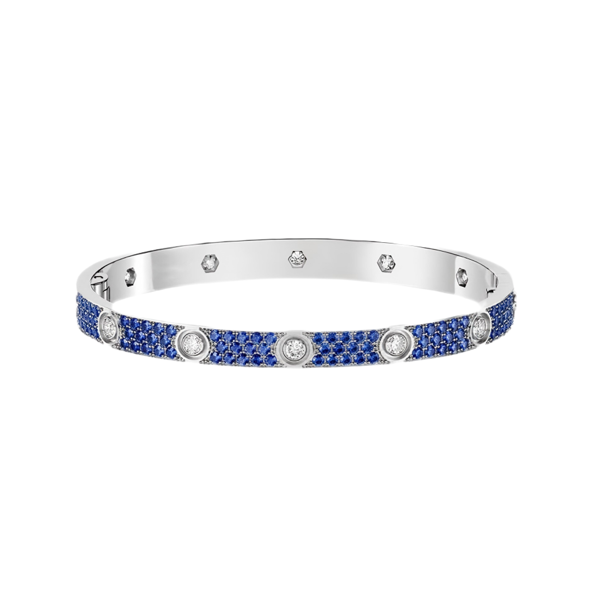 [Okajuri Jewelry] 2026 PAVE GEMSTONE LOVE BRACELET 6.1MM 10 DIAMONDS