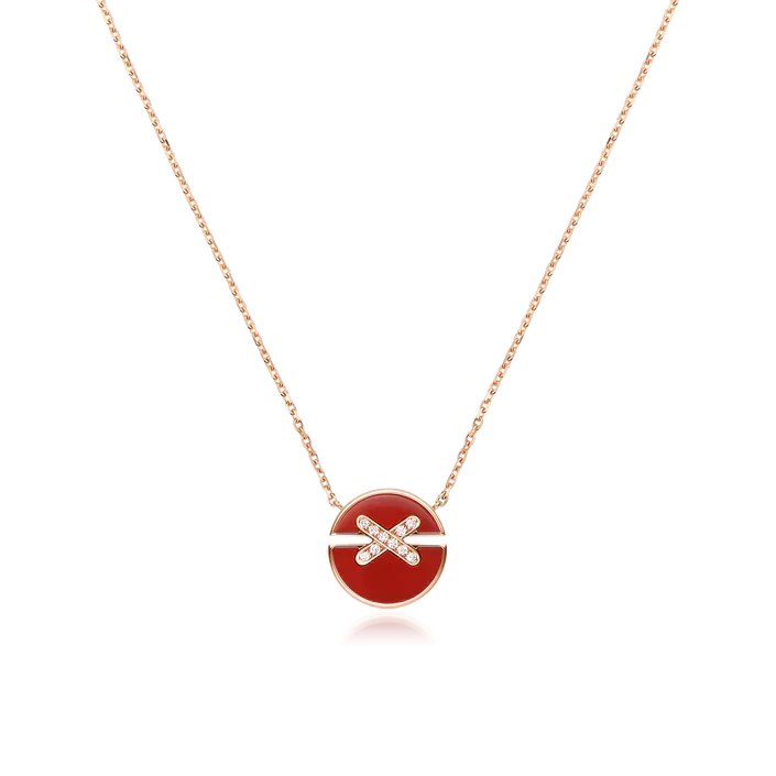 [Okajuri Jewelry]JEUX DE ROSE GOLD DIAMOND NECKLACE