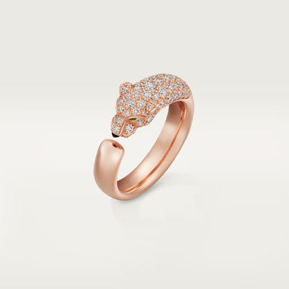 [Okajuri Jewelry] PANTHERE HALF DIAMOND SMALL RING