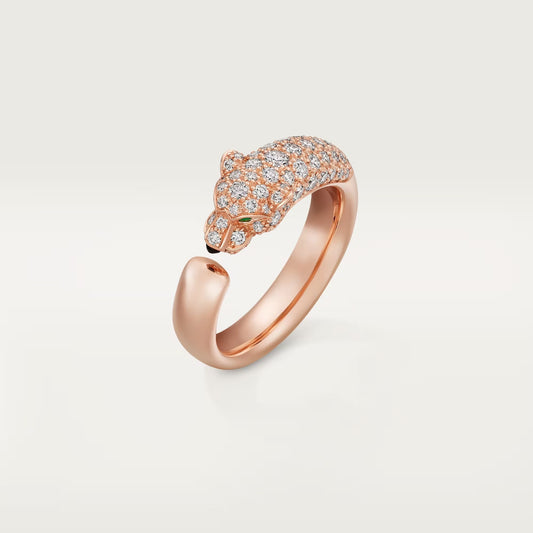 [Okajuri Jewelry] PANTHERE HALF DIAMOND SMALL RING