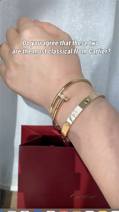 [Oakjuri™ Jewelry] ] LOVE Classic & JUSTE Diamond Bracelet Stack Set