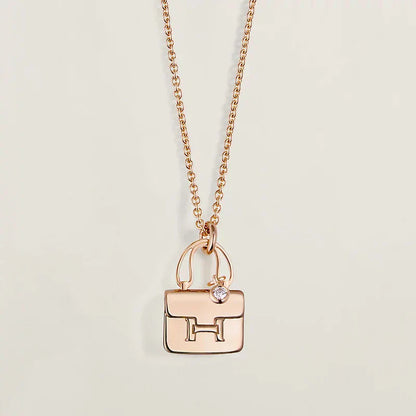 [Okajuri Jewelry]AMULETTE PEDANT ROSE GOLD NECKLACE