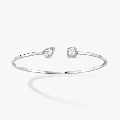 [Okajuri Jewelry]JONC FLEX MY TWIN TOI & MOI SILVER DIAMOND BRACELET