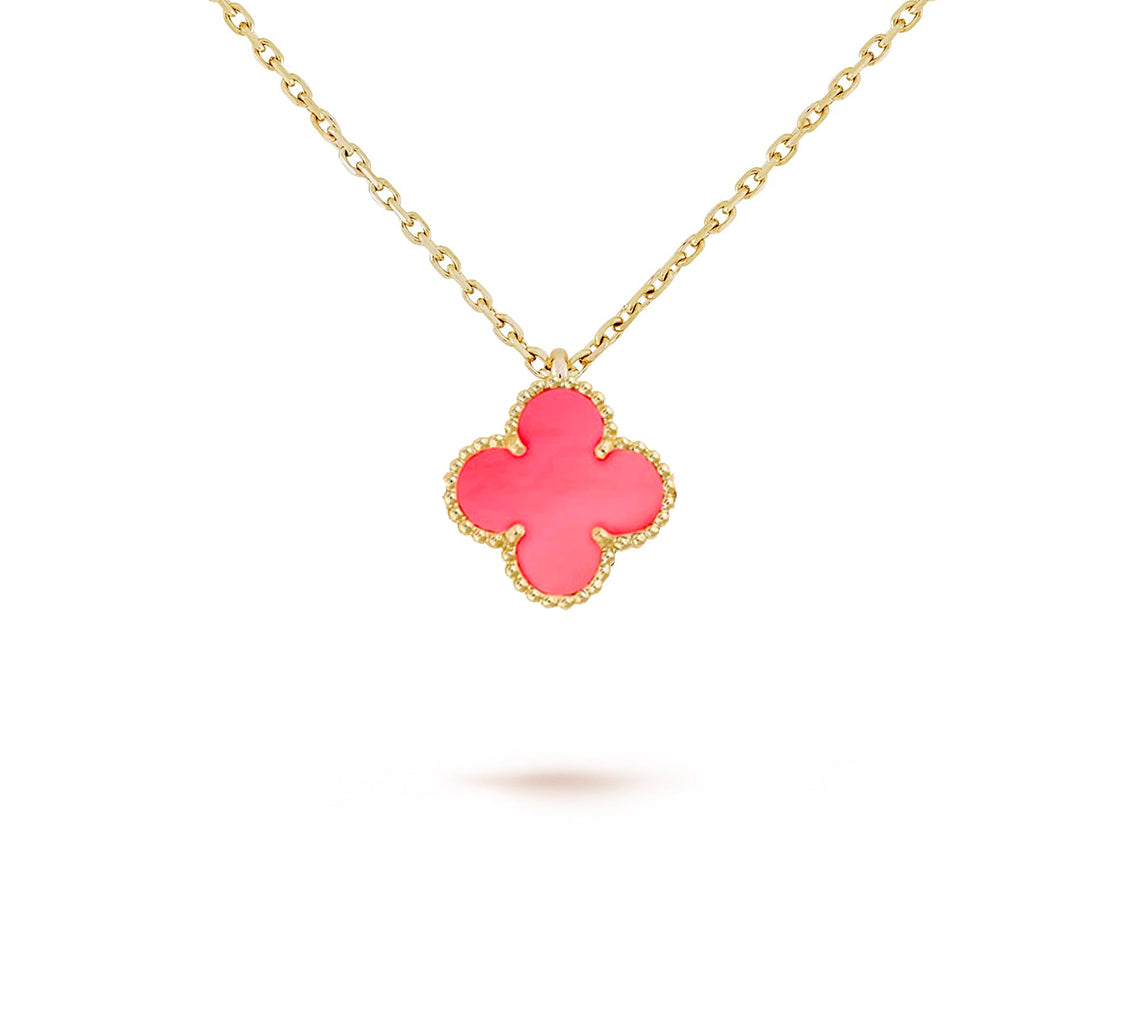 [Okajuri Jewelry] CLOVER MINI 9.5MM CARNELIANS NECKLACE COLLECTION