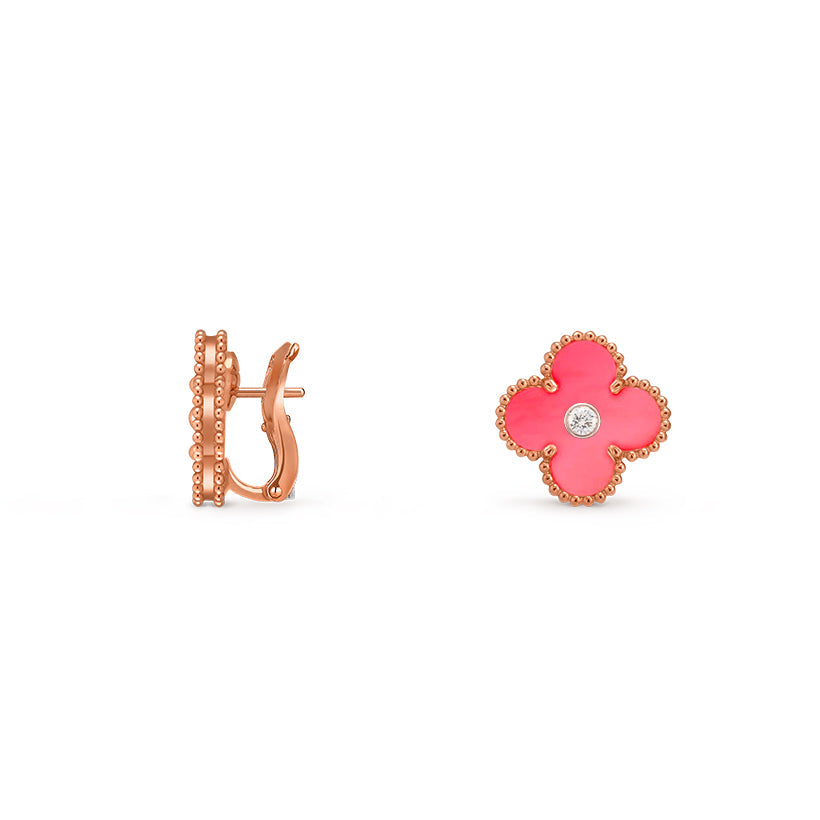 [Okajuri Jewelry] CLOVER 15MM MOP DIAMOND EARRINGS COLLECTION