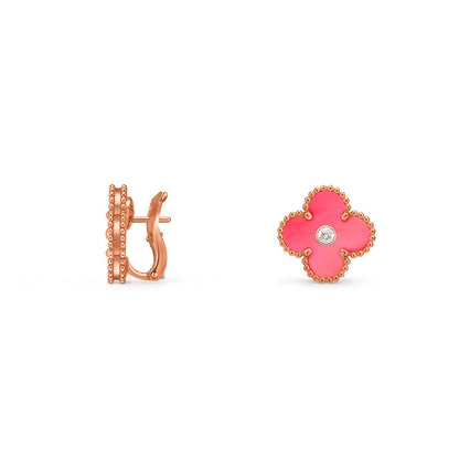 [Okajuri Jewelry] CLOVER 15MM MOP DIAMOND EARRINGS COLLECTION