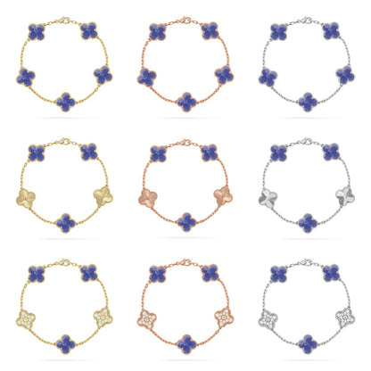 [Okajuri Jewelry]CLOVER 5 MOTIF BLUE VEINS BRACELET COLLECTION