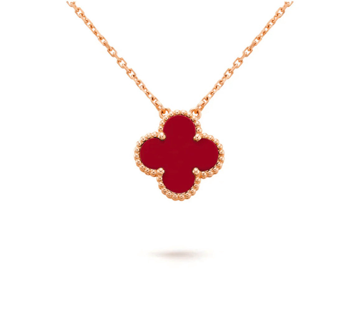 [Okajuri Jewelry] CLOVER 15MM SINGLE FLOWER NECKLACE COLLECTION