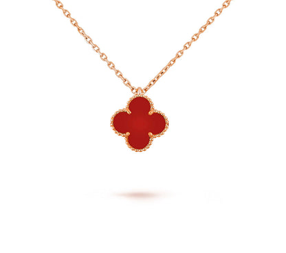 [Okajuri Jewelry] CLOVER MINI 9.5MM CARNELIANS NECKLACE COLLECTION