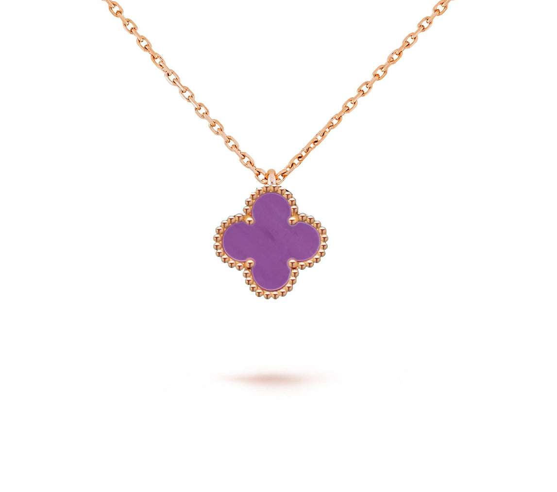 [Okajuri Jewelry] CLOVER MINI 9.5MM CARNELIANS NECKLACE COLLECTION