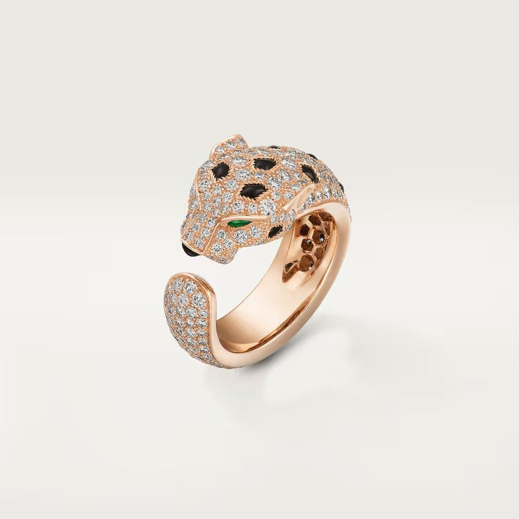 [Okajuri Jewelry] PANTHERE SPOTTED FULL DIAMOND MEDIUM RING