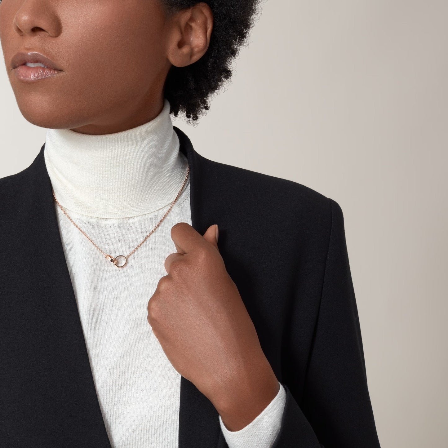 [Okajuri Jewelry] LOVE DOUBLE RING NECKLACE