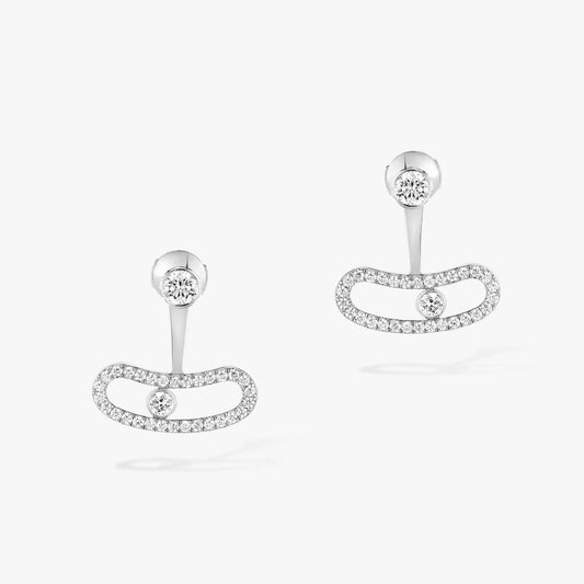 [Okajuri Jewelry]MOVE UNO SILVER DIAMOND EARRINGS