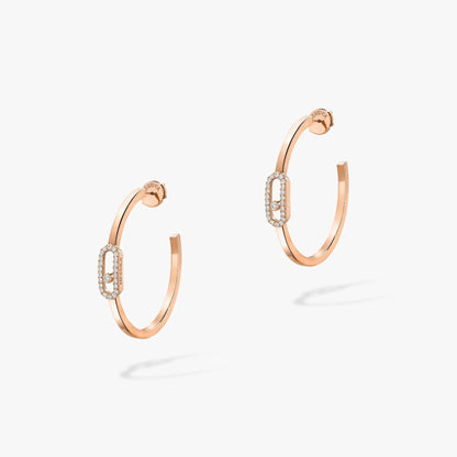 [Okajuri Jewelry]CREOLES MOVE UNO PM DIAMOND EARRINGS