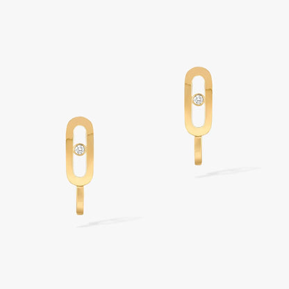[Okajuri Jewelry]CREOLES MOVE UNO MINI 1 DIAMOND EARRINGS