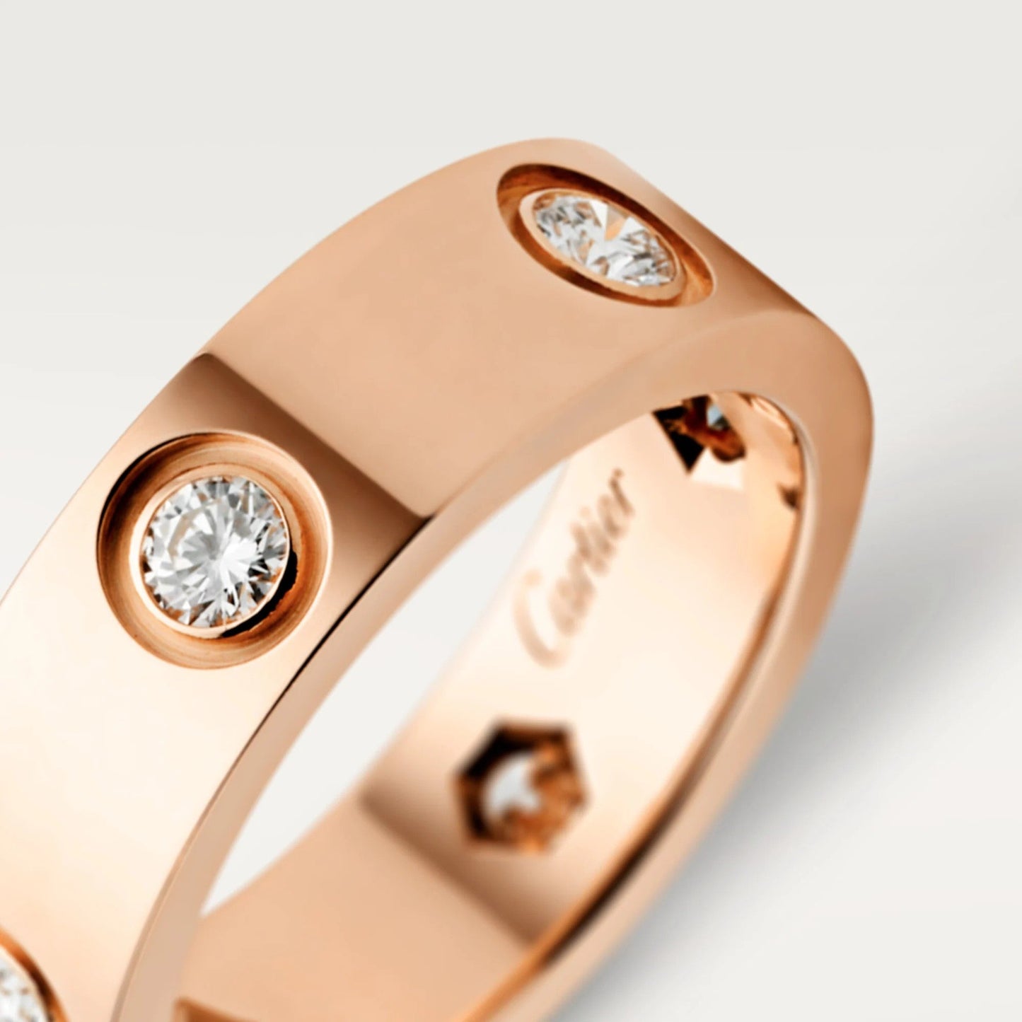 [Okajuri Jewelry] LOVE 5.5MM 6 DIAMOND RING