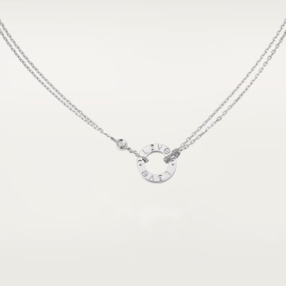 [Okajuri Jewelry] LOVE NECKLACE 16MM 2 DIAMONDS