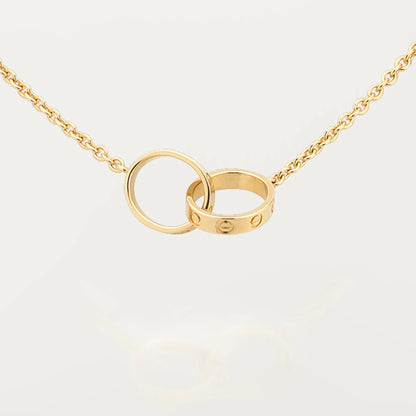 [Okajuri Jewelry] LOVE DOUBLE RING NECKLACE