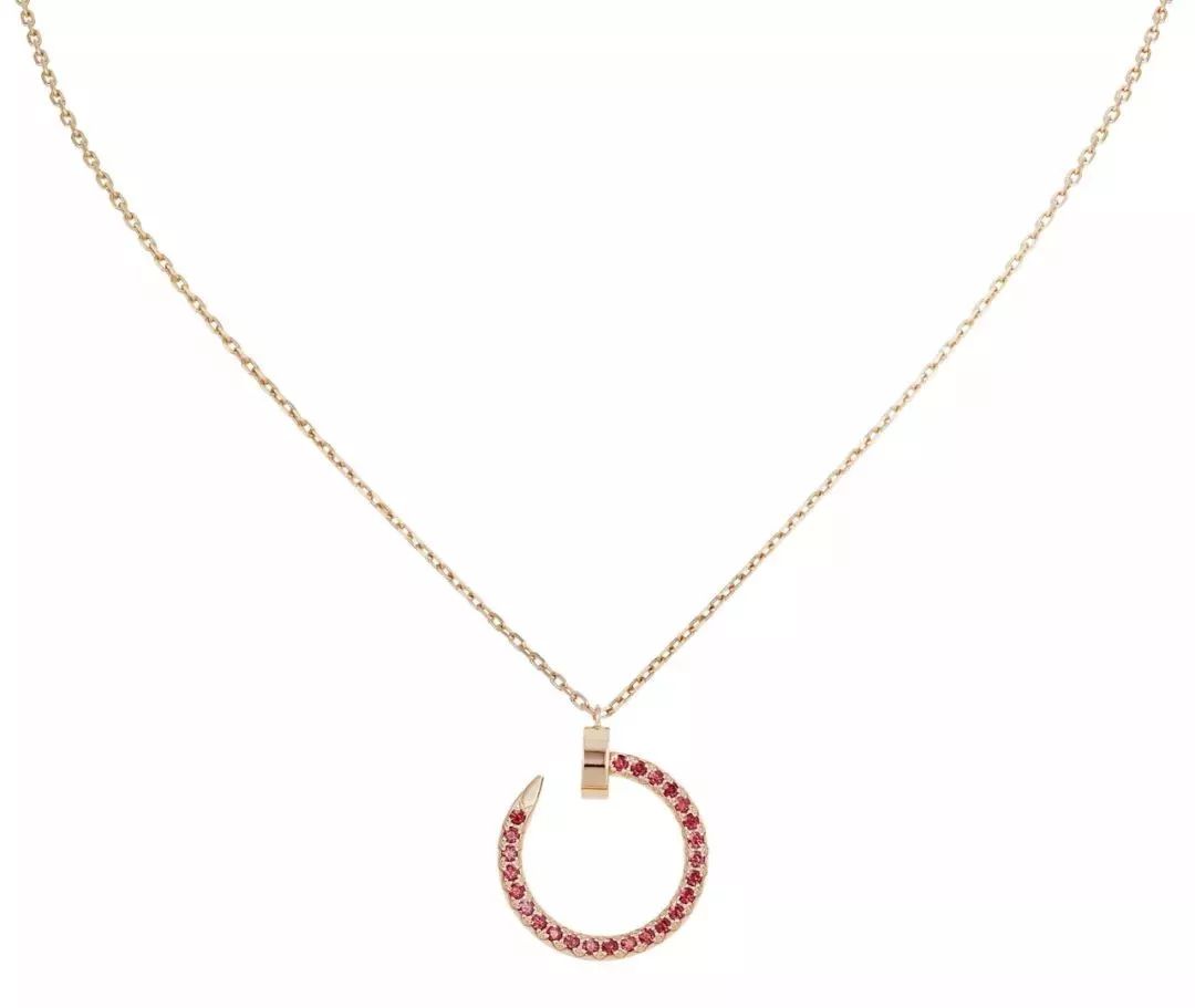 [Okajuri Jewelry]JUSTE NECKLACE GOLD RED DIAMONDS