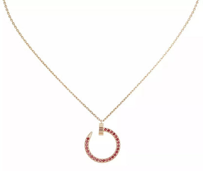 [Okajuri Jewelry]JUSTE NECKLACE GOLD RED DIAMONDS