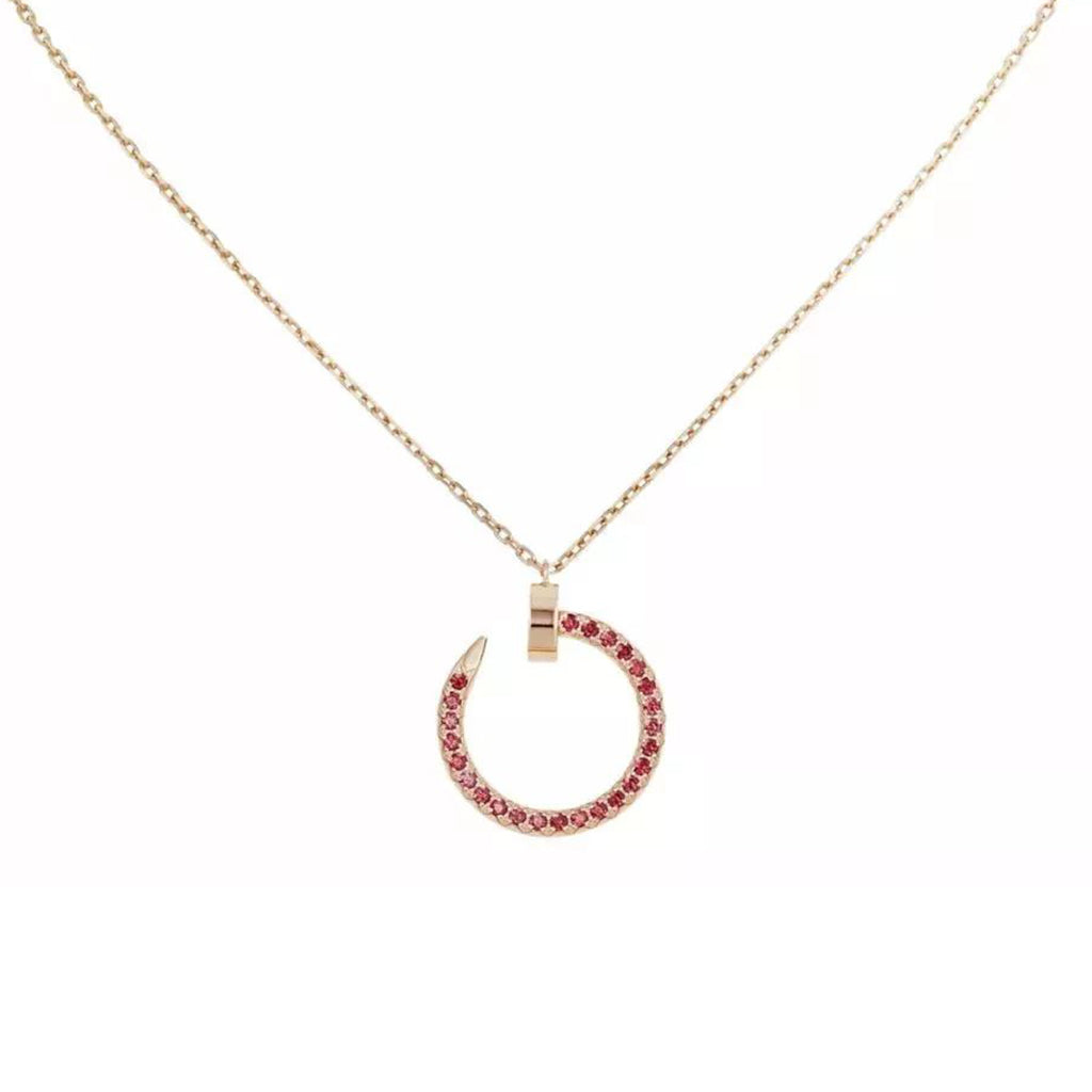 [Okajuri Jewelry] JUSTE NECKLACE RED FULL DIAMONDS