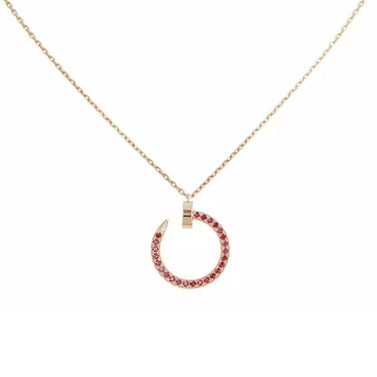 [Okajuri Jewelry] JUSTE NECKLACE RED FULL DIAMONDS