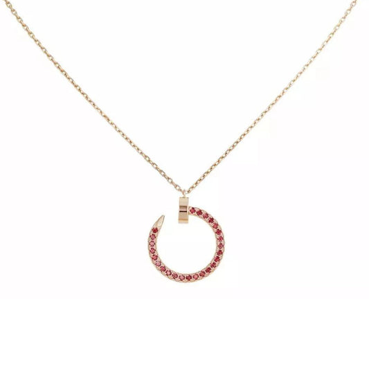 [Okajuri Jewelry] JUSTE NECKLACE RED FULL DIAMONDS