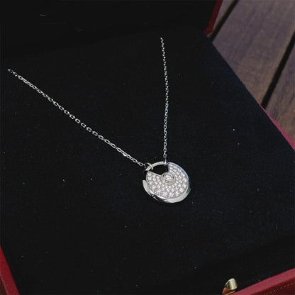 [Okajuri Jewelry]AMULETTE SILVER FULL DIAMOND NECKLACE